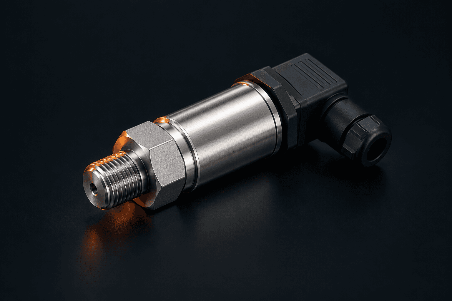 Industrial pressure transmitter for hydraulic systems