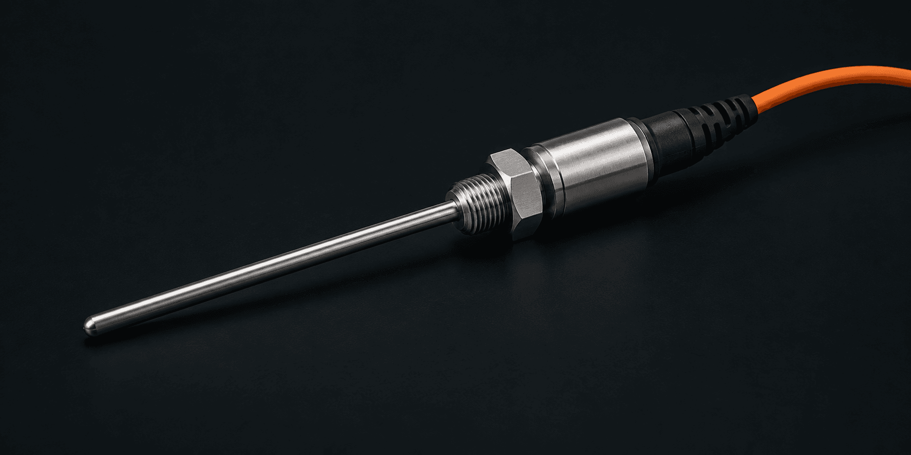 Industrial temperature probe for machinery